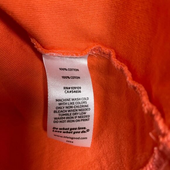 Life Is Good Womens Orange Ready To Roam Passport Short Sleeve Crusher Tee Sz M - Picture 4 of 6